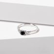 BLACK DIAMOND ENGAGEMENT RING IN WHITE GOLD - FANCY DIAMOND ENGAGEMENT RINGS - ENGAGEMENT RINGS