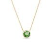 COLLIER AVEC DIAMANT VERT EN OR JAUNE 14 CT - COLLIERS AVEC DIAMANTS - COLLIERS