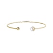 Minimalist pearl bracelet in yellow gold