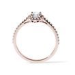 BAGUE DE FIANÇAILLES HALO D'OR ROSE - BAGUES DE FIANÇAILLES EN DIAMANT - BAGUES DE FIANÇAILLES