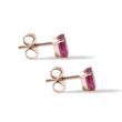 Oval tourmaline earrings in rose gold