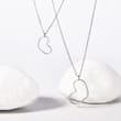 HEART NECKLACE IN WHITE GOLD - WHITE GOLD NECKLACES - NECKLACES