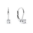 BOUCLES D'OREILLES EN OR BLANC 14CT AVEC DIAMANTS - BOUCLES D'OREILLES EN DIAMANT - BOUCLES D'OREILLES