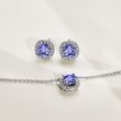 HALSKETTE MIT DIAMANT UND TANSANIT AUS WEISSGOLD - KETTEN