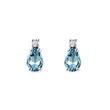 TOPAZ EARRINGS WITH DIAMONDS IN WHITE GOLD - TOPAZ EARRINGS - EARRINGS