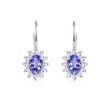 Tanzanite and diamond earrings in white gold