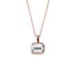 HALSKETTE MIT SMARAGDGESCHLIFFENEM DIAMANTEN IN ROSÉGOLD - KETTEN MIT DIAMANTEN - KETTEN