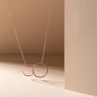 INTERLOCKING CIRCLE PENDANT NECKLACE IN ROSE GOLD - ROSE GOLD NECKLACES - NECKLACES