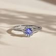 HALO-RING MIT TANSANIT UND DIAMANTEN IN WEISSGOLD - RINGE TANSANIT - RINGE