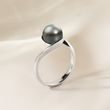 TAHITIAN PEARL RING IN WHITE GOLD - PEARL RINGS - PEARL JEWELRY