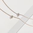 FINE DIAMOND CLUSTER NECKLACE IN 14K ROSE GOLD - DIAMOND NECKLACES - NECKLACES
