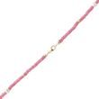 PINK SAPPHIRE AND PEARL YELLOW GOLD NECKLACE - MINERAL NECKLACES - 