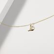 BIRD PENDANT WITH A DIAMOND IN GOLD - CHILDREN'S NECKLACES - NECKLACES