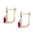 RUBY AND DIAMOND EARRINGS IN YELLOW GOLD - RUBY EARRINGS - EARRINGS