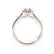 ROSE GOLD DIAMOND HALO RING - DIAMOND ENGAGEMENT RINGS - ENGAGEMENT RINGS