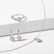 WEISSGOLDENE HALSKETTE MIT DIAMANTBLÜTE IM RUNDSCHLIFF - KETTEN MIT DIAMANTEN - KETTEN
