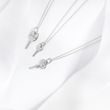 LOVE KEY PENDANT IN WHITE GOLD - WHITE GOLD NECKLACES - NECKLACES