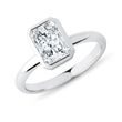 WHITE GOLD RADIANT CUT DIAMOND RING - RINGS WITH LAB-GROWN DIAMONDS - ENGAGEMENT RINGS