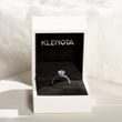 WHITE GOLD 1CT BLUE DIAMOND ENGAGEMENT RING - RINGS WITH LAB-GROWN DIAMONDS - ENGAGEMENT RINGS