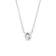 COLLIER D'OR BLANC AVEC DIAMANT SERTI CLOS - COLLIERS AVEC DIAMANTS - COLLIERS