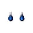 SAPPHIRE AND DIAMOND TEARDROP EARRINGS IN WHITE GOLD - SAPPHIRE EARRINGS{% if category.pathNames[0] != product.category.name %} - {% endif %}