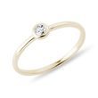 BEZEL DIAMOND RING IN YELLOW GOLD - BRILLIANT CUT DIAMOND ENGAGEMENT RINGS - ENGAGEMENT RINGS