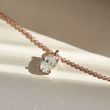 HALSKETTE AUS ROSÉGOLD MIT OVALEM LABOR-DIAMANTEN - KETTEN MIT DIAMANTEN - KETTEN