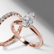 RINGSET MIT LG UND NATÜRLICHEN DIAMANTEN IN ROSÉGOLD - TRAURING- UND VERLOBUNGSSETS - VERLOBUNGSRINGE