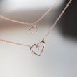 HERZFÖRMIGE KINDERKETTE MIT DIAMANT IN ROSÉGOLD - KINDER KETTEN - KETTEN
