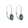 BOUCLES D'OREILLES EN OR BLANC AVEC DIAMANTS ET TOPAZES - BOUCLES D'OREILLES EN TOPAZE - BOUCLES D'OREILLES