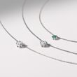 PENDENTIF EN OR BLANC SERTI D'UN BRILLANT - COLLIERS AVEC DIAMANTS - COLLIERS