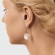 BOUCLES D'OREILLES EN OR BLANC ET PERLES BAROQUES - BOUCLES D'OREILLES EN PERLES - PERLES