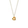COLLIER EN OR JAUNE AVEC CITRINE EN FORME DE CŒUR - COLLIERS AVEC CITRINE - COLLIERS