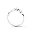 BAGUE ASYMÉTRIQUE EN OR BLANC ET DIAMANT - TAILLE BRILLANT - BAGUES DE FIANÇAILLES