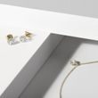 WHITE DIAMOND EARRINGS IN YELLOW GOLD - DIAMOND STUD EARRINGS - EARRINGS