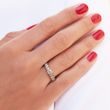 Luxusní diamantový prsten bezel v růžovém zlatě