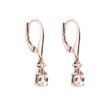 MORGANITE DROP EARRINGS IN ROSE GOLD - MORGANITE EARRINGS - EARRINGS