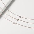 PENDENTIF EN OR ROSE ET DIAMANT LUNETTE - COLLIERS AVEC DIAMANTS - COLLIERS