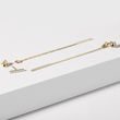 GOLD CHAIN EARRINGS WITH DIAMONDS - DIAMOND EARRINGS - EARRINGS