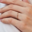 Retiazkový prsteň z ružového zlata s diamantom