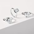 WHITE GOLD RADIANT CUT DIAMOND RING - RINGS WITH LAB-GROWN DIAMONDS - ENGAGEMENT RINGS
