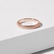 LADIES' STARDUST FINISH ROSE GOLD WEDDING RING - WOMEN'S WEDDING RINGS - WEDDING RINGS