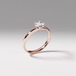 BAGUE DE FIANÇAILLES EN OR ROSE AVEC DIAMANT 0.5 CT - TAILLE BRILLANT - BAGUES DE FIANÇAILLES
