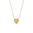 HEART-SHAPED CITRINE NECKLACE IN GOLD - CITRINE NECKLACES - NECKLACES