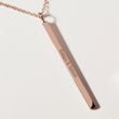 SMOOTH ROSE GOLD BAR NECKLACE - ROSE GOLD NECKLACES - NECKLACES