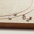 COLLIER EN OR ROSE AVEC MOISSANITE - COLLIERS EN OR ROSE - COLLIERS