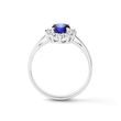 SAPPHIRE RING WITH BRILLIANTS IN WHITE GOLD - SAPPHIRE ENGAGEMENT RINGS - ENGAGEMENT RINGS