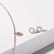 DIAMOND CIRCLE NECKLACE IN ROSE GOLD - DIAMOND NECKLACES - 
