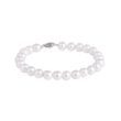 BRACELET DE PERLES D'EAU DOUCE AVEC FERMOIR EN OR BLANC - BRACELETS EN PERLES - PERLES