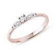 DIAMOND RING WITH MARQUISE CUT DIAMONDS IN ROSE GOLD - ENGAGEMENT DIAMOND RINGS - ENGAGEMENT RINGS